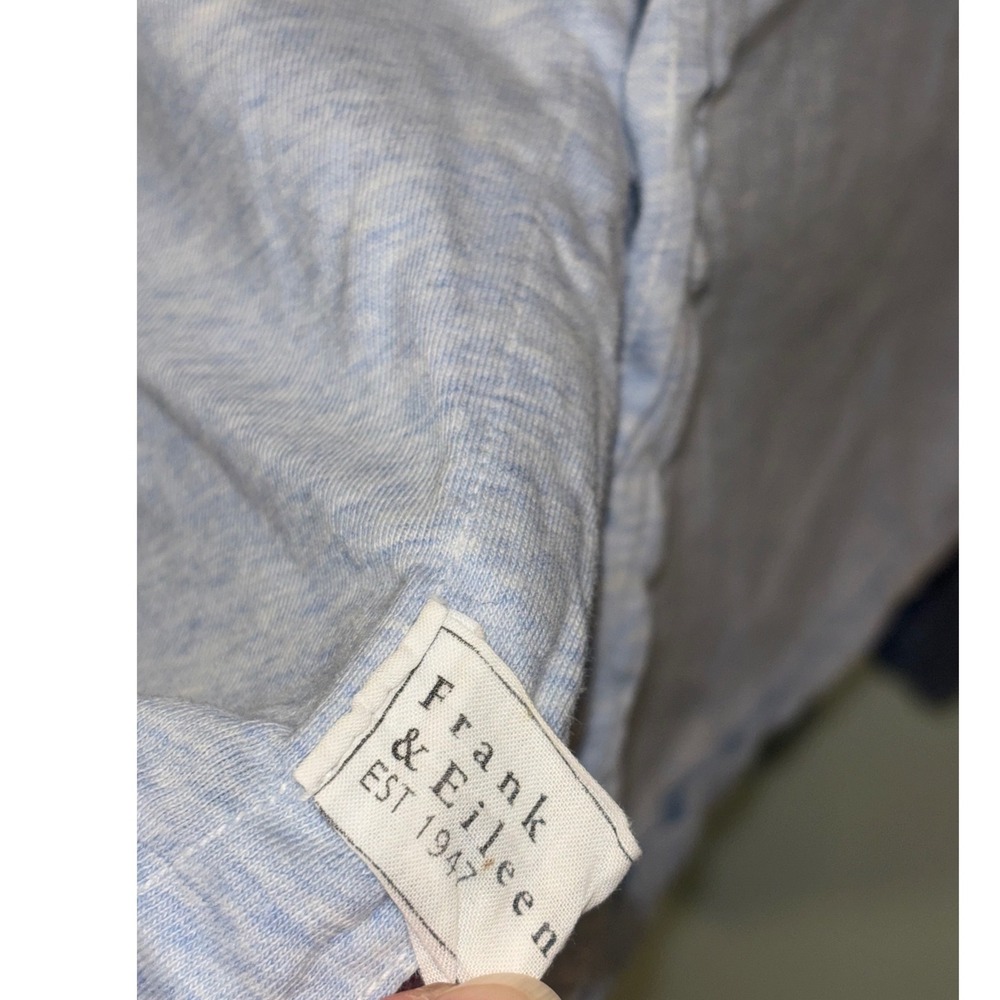 Frank & Eileen Tee Lab 100% Cotton Button-Down Shirt Small Heather Blue *FLAW - Picture 5 of 12